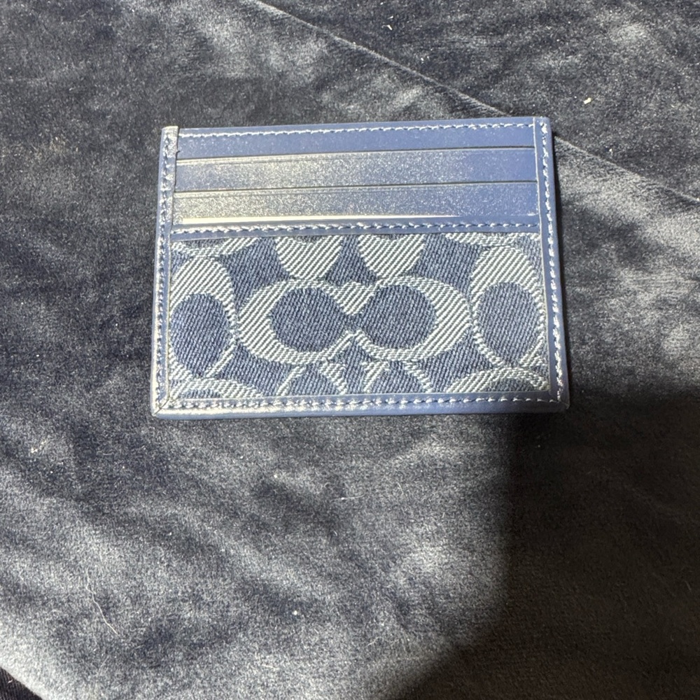 NWT Coach Blue Card Holder